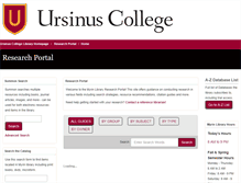 Tablet Screenshot of libguides.ursinus.edu